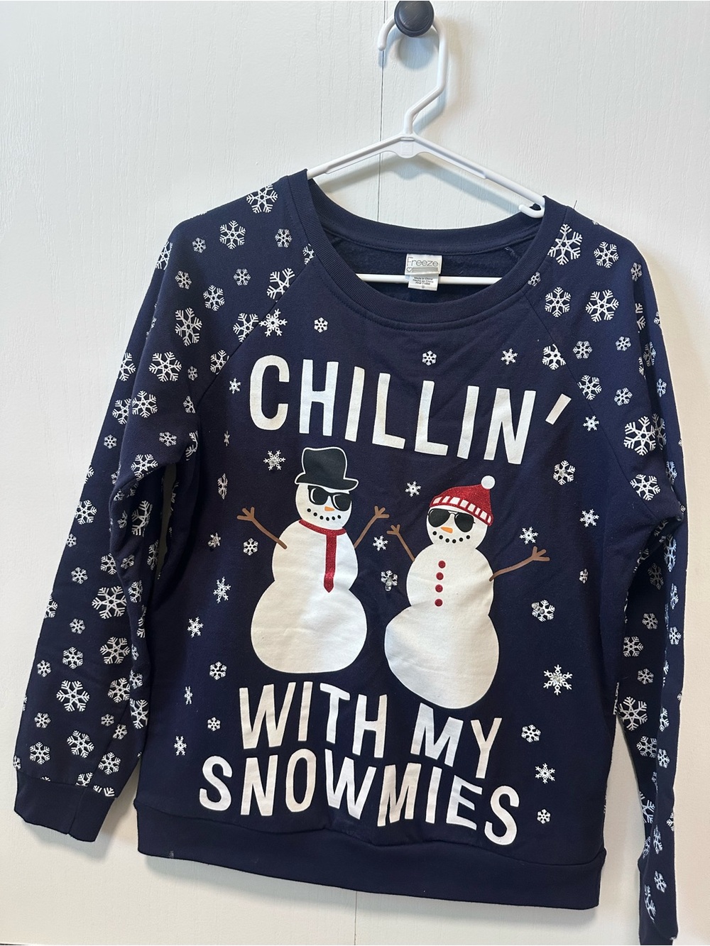 Navy "Chillin' With My Snowmies" Sweatshirt